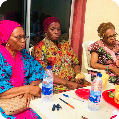 Care - Elders at table